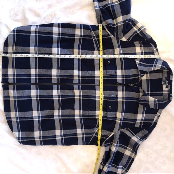 CHAPS Plus Size Shacket - Plaid Zippered - Picture 5 of 7